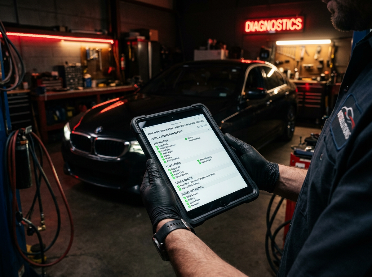 Expertise voiture - diagnostic tablette